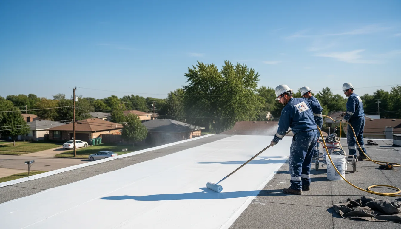 Commercial roof coating in Senoia, GA near me